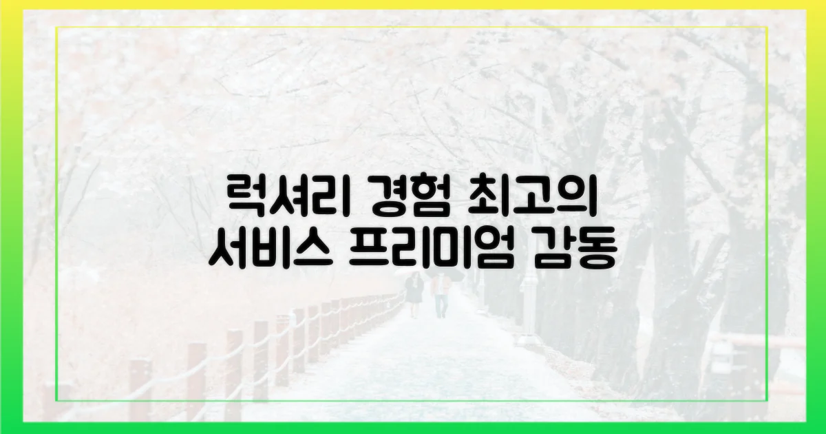 럭셔리한 서비스 경험