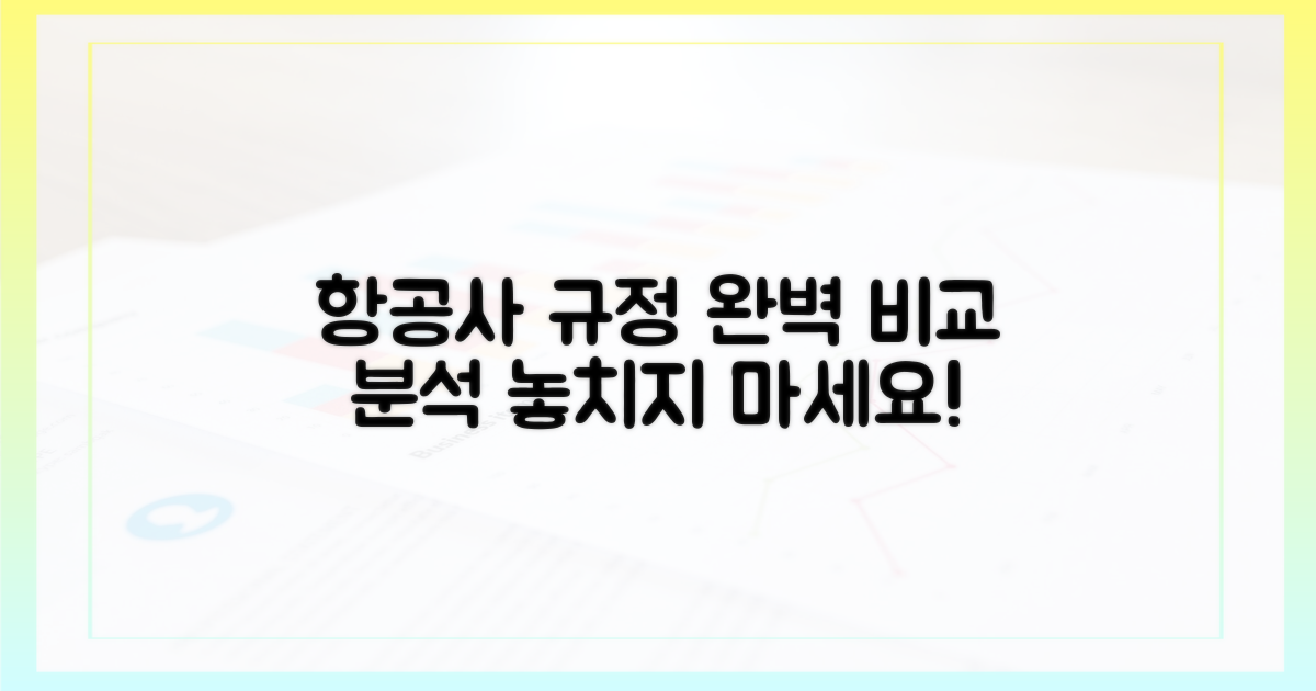 항공사별 규정 비교 분석