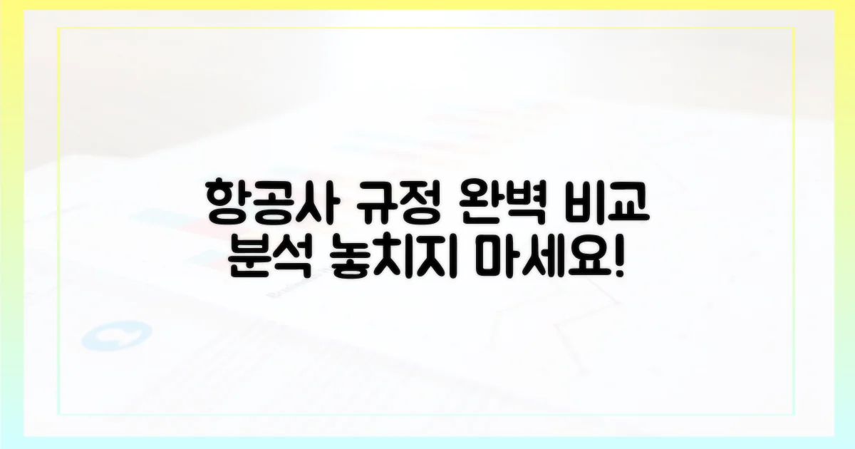 항공사별 규정 비교 분석