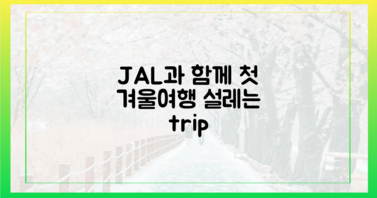 첫 겨울여행, JAL이 돕죠