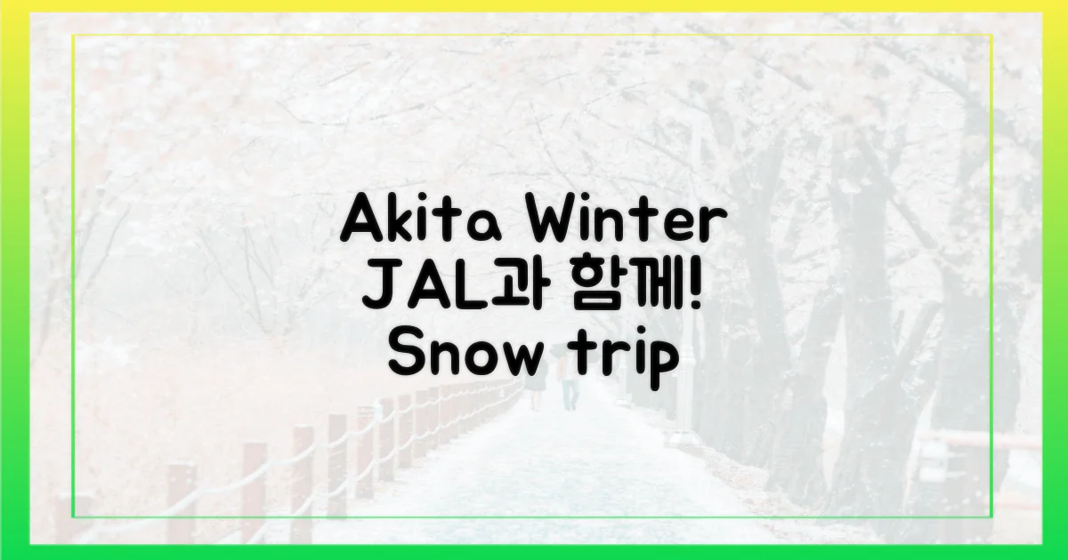 아키타 겨울, JAL과 함께!