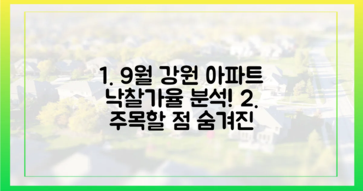 9월 강원 아파트 낙찰가율, 주목할 점은?