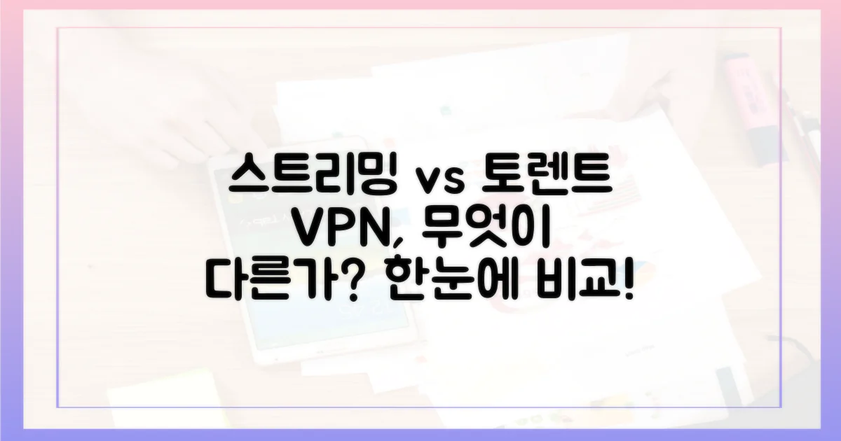 스트리밍, 토렌트, VPN, 뭐가 다를까?
