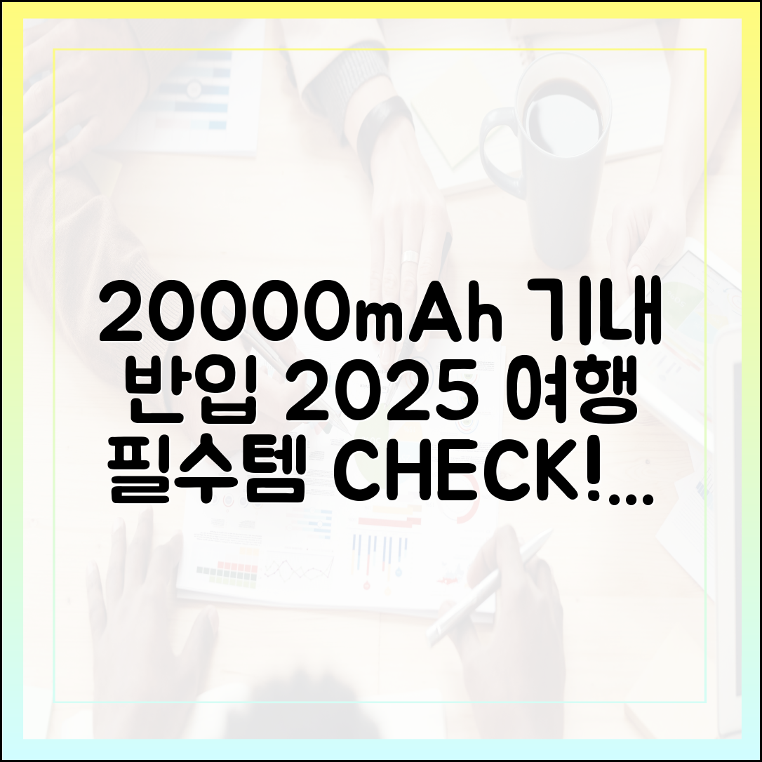 2025년 여행 준비, 20000mAh 보조배터리 기내 반입 이것만은 알고 가세요