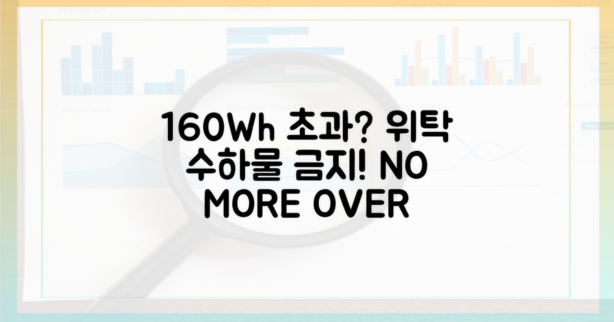 160Wh 초과 시, 위탁 수하물 금지