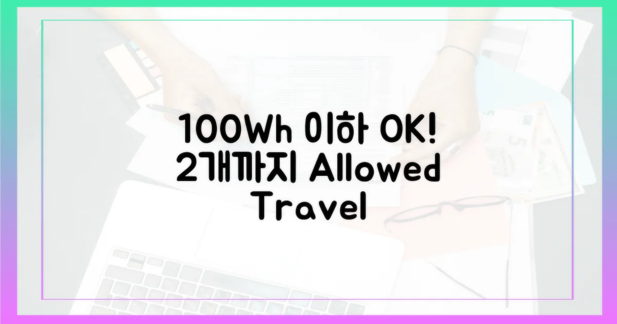 100Wh 이하, 2개까지 OK
