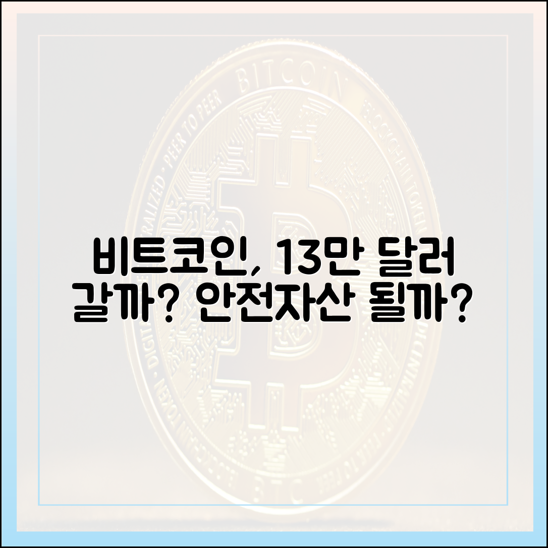 안전자산? 비트코인, 연내 13만 달러 돌파할까?