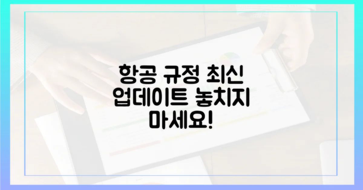 최신 항공 규정 확인