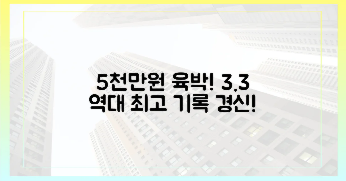 3.3당 5천만원 육박, 역대 최고 기록