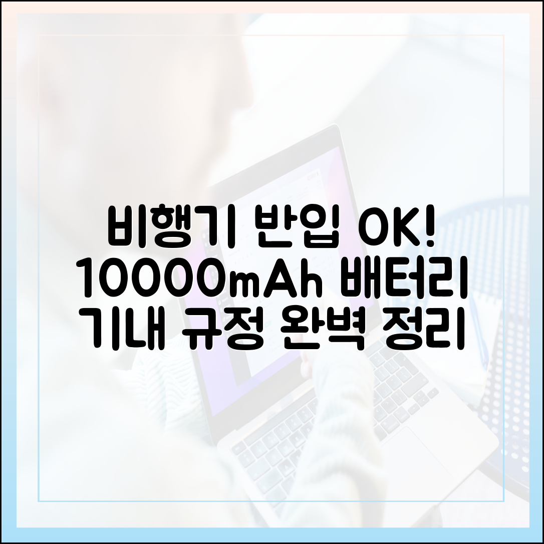 비행기 타기 전 필독! 10000mAh 보조배터리 기내 반입 규정 총정리
