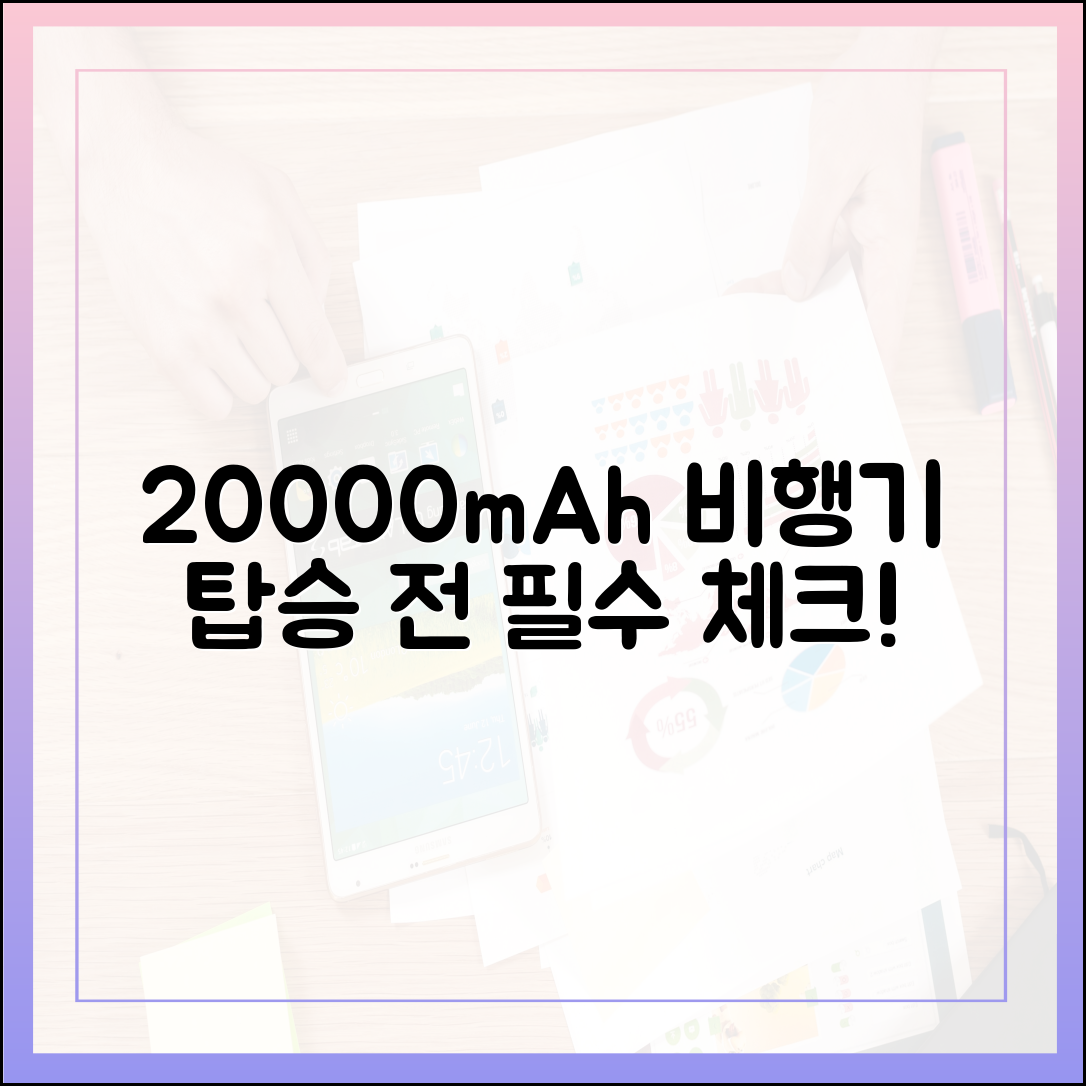 최신 정보! 20000mAh 보조배터리 비행기 탑승 전 반드시 확인해야 할 사항