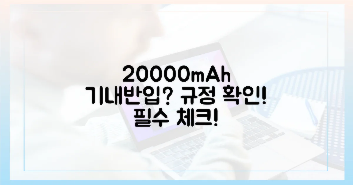 20000mAh 보조배터리 기내 반입 규정