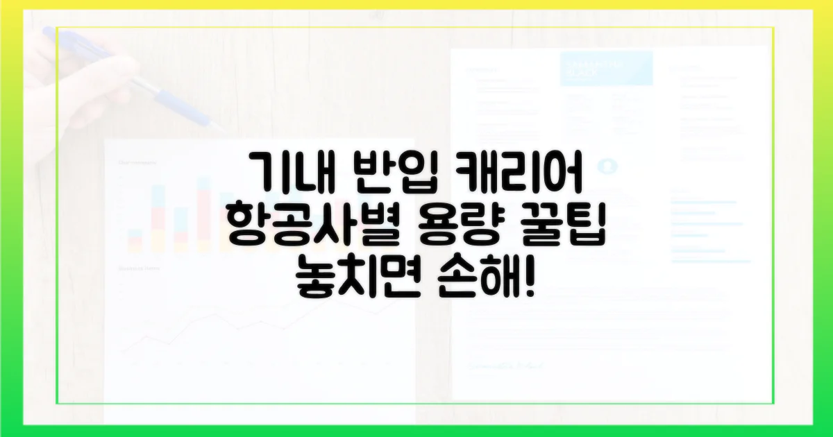 항공사별 반입 가능 용량 확인