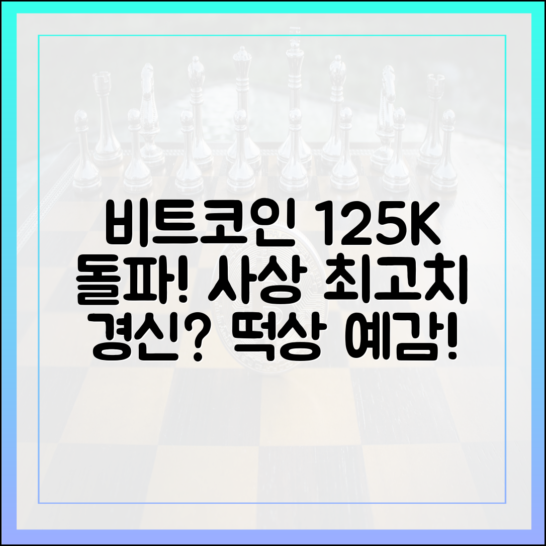 비트코인 12만5천달러 돌파, 사상 최고치 경신 가능할까?