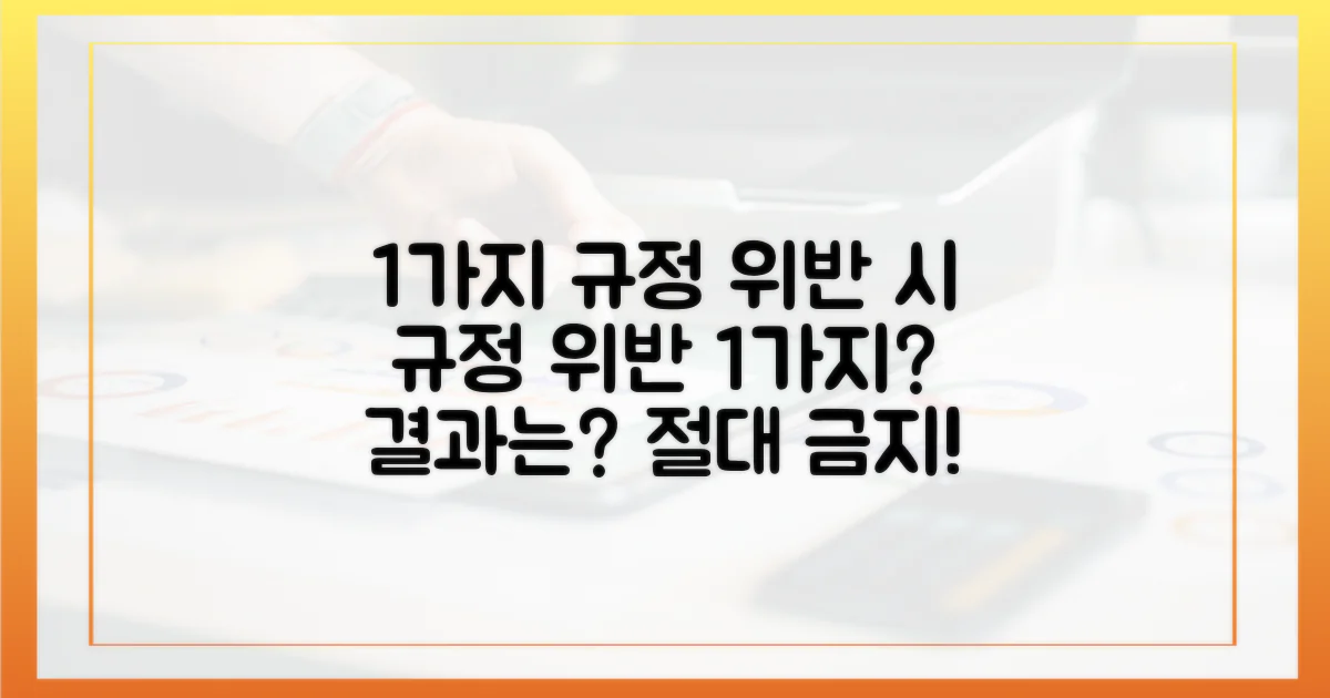 1가지 규정 위반 시