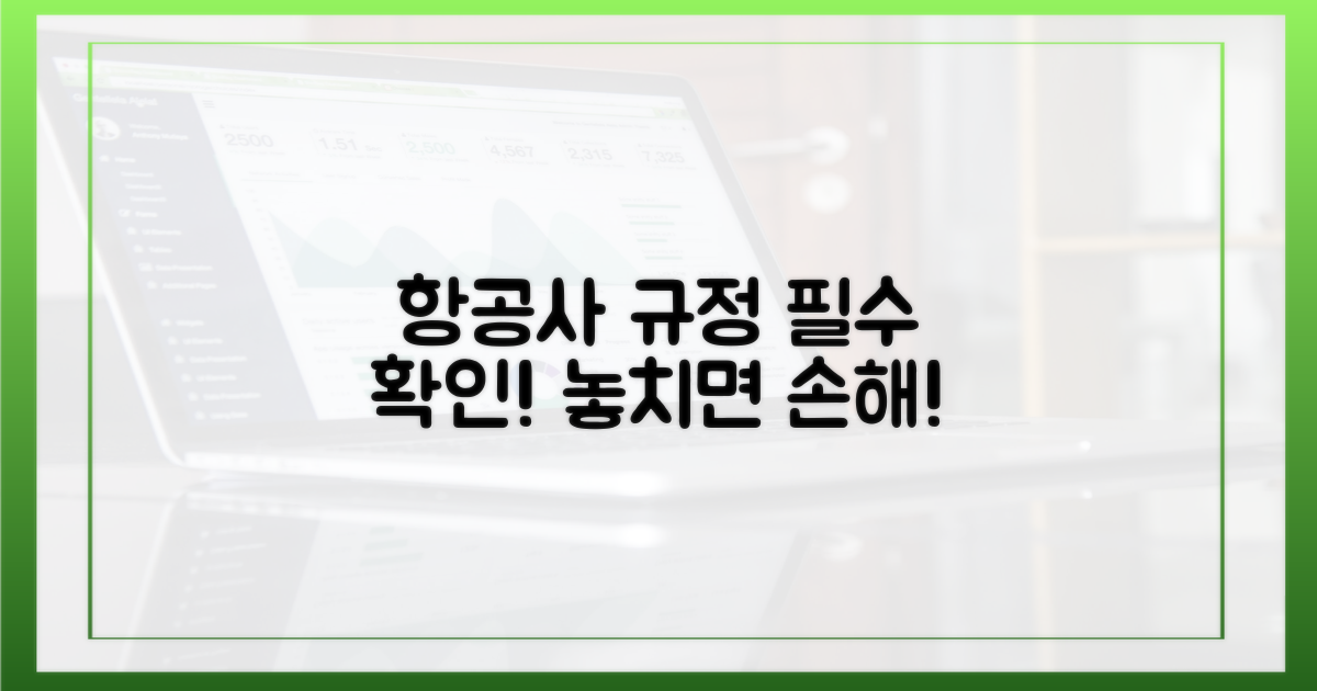 항공사별 규정 확인 필수