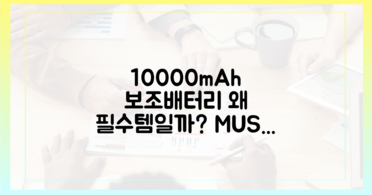 10000mAh 보조배터리, 왜 필수템일까?