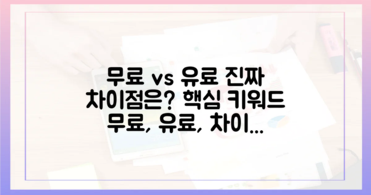 무료 vs 유료: 차이점 명확히