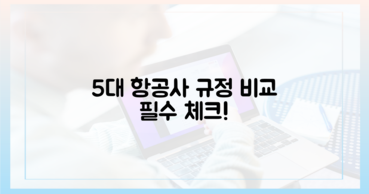 5대 항공사 규정 비교