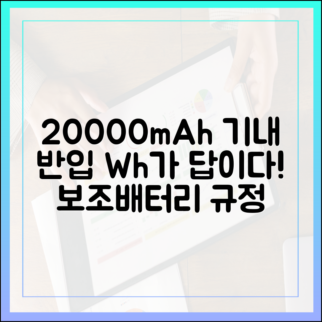 20000mAh 보조배터리 기내 반입, '용량'보다 'Wh'가 중요한 이유