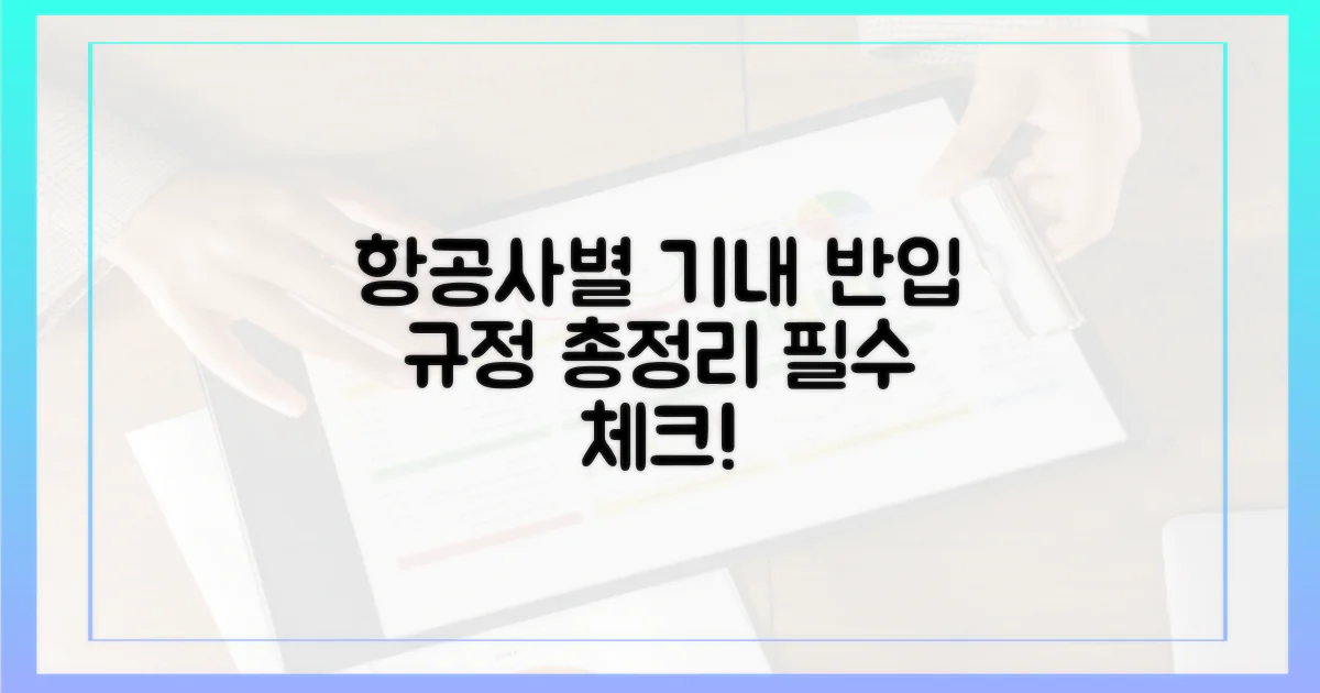 항공사별 반입 규정 비교