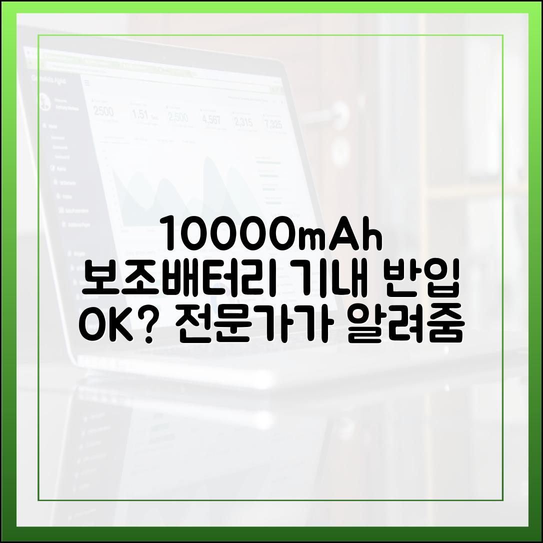 보조배터리 기내 반입, 10000mAh는 정말 안전할까? 전문가가 답해드립니다.