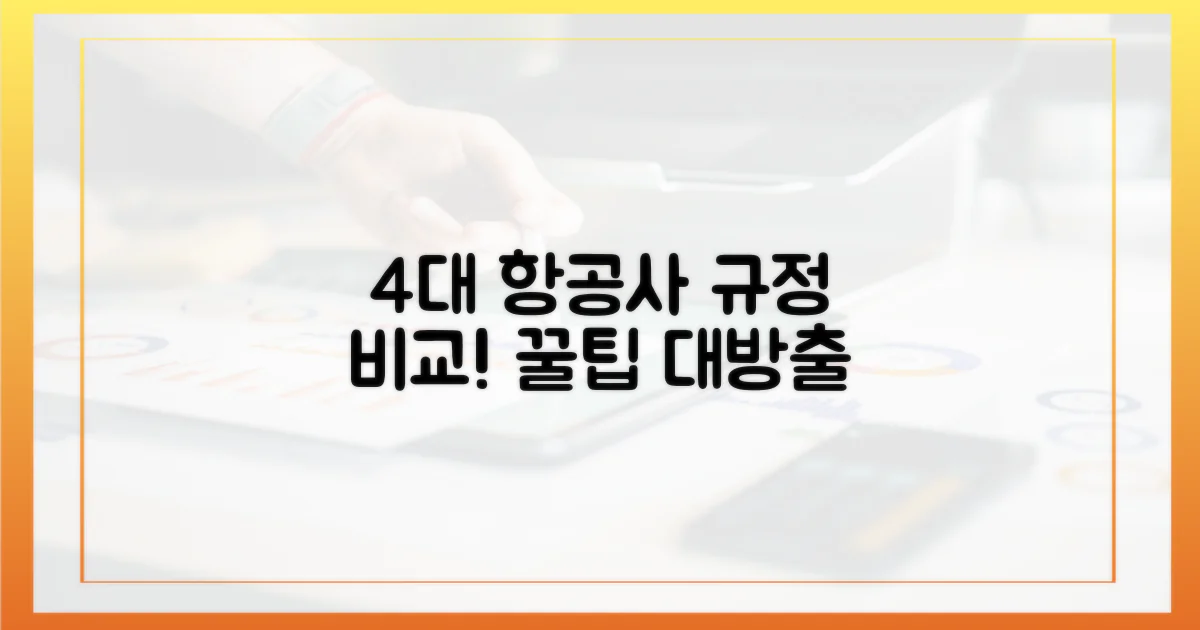 4대 항공사 규정 비교