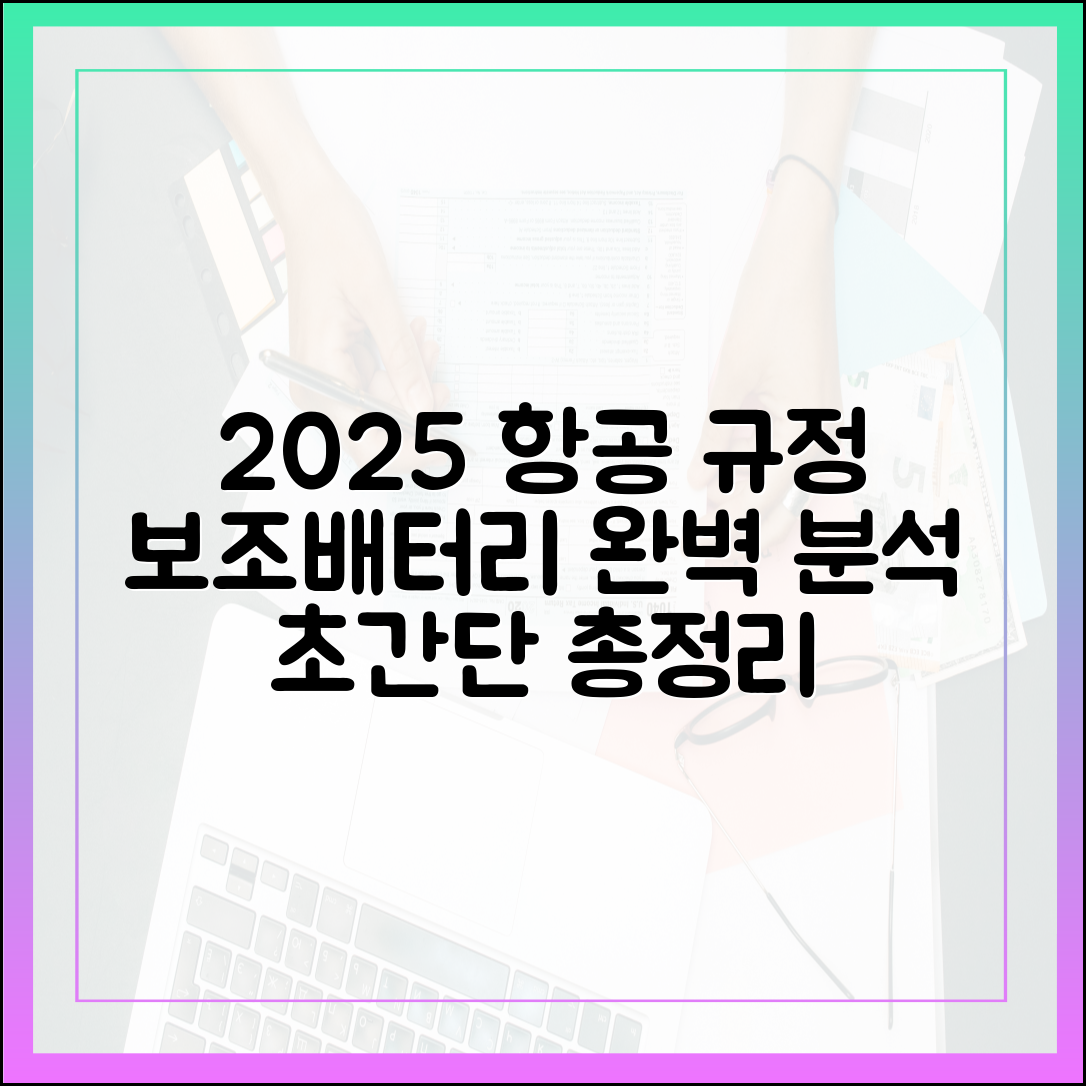 보조배터리 전문가가 알려주는 2025년 항공사별 최신 반입 규정 총정리