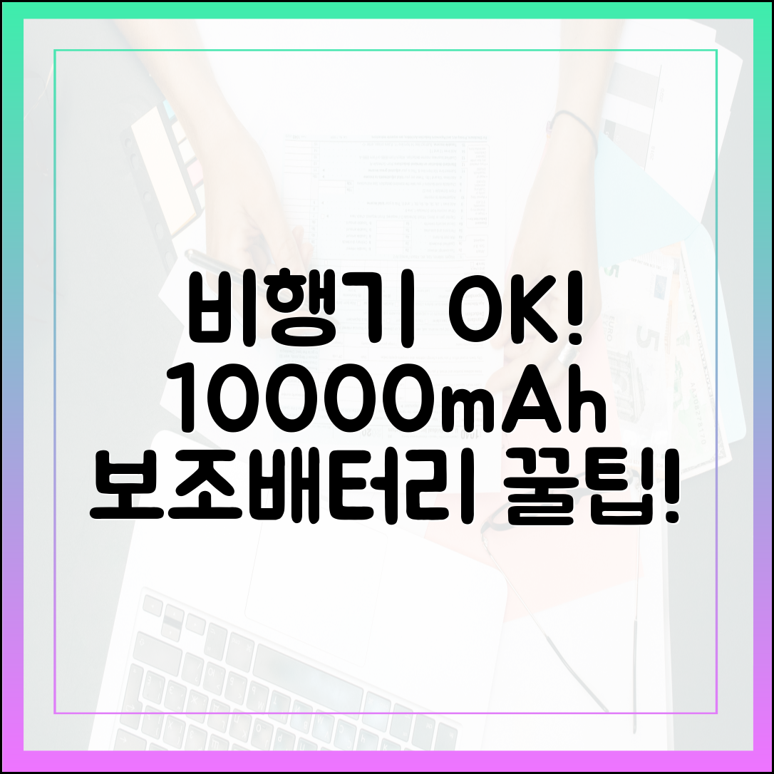 10000mAh 보조배터리, 이제 비행기에서 이렇게 보관하세요!