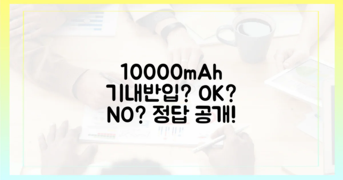 10000mAh 용량, 기내 반입 가능한가요?