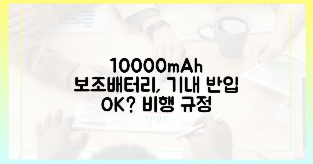 10000mAh 보조배터리, 비행기 반입 규정은?