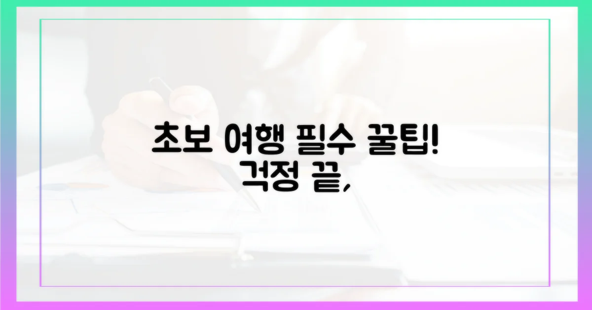 초보 여행자를 위한 팁