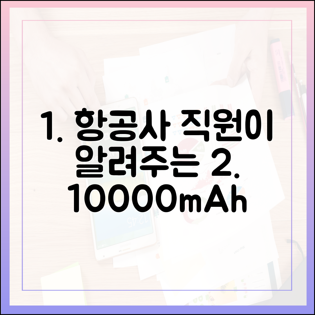 전직 항공사 직원이 알려주는 10000mAh 보조배터리 기내 반입의 모든 것