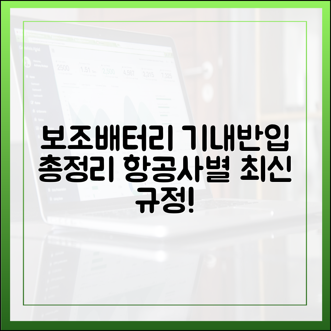 까다로운 보조배터리 기내 반입, 항공사별 최신 규정 비교 분석