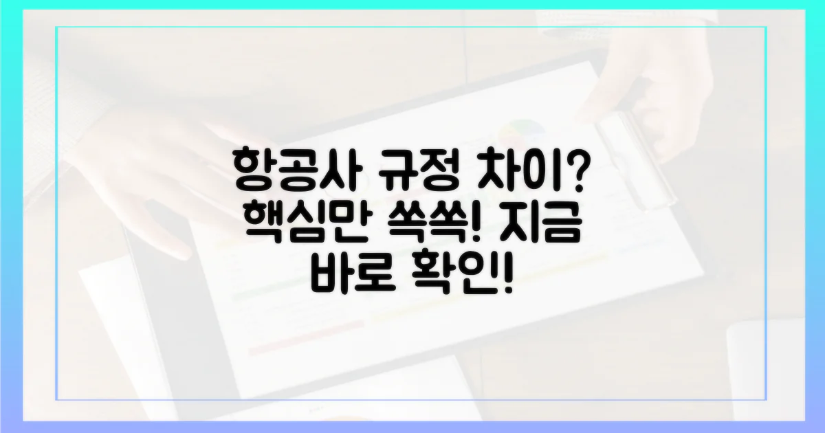 항공사별 규정, 무엇이 다른가