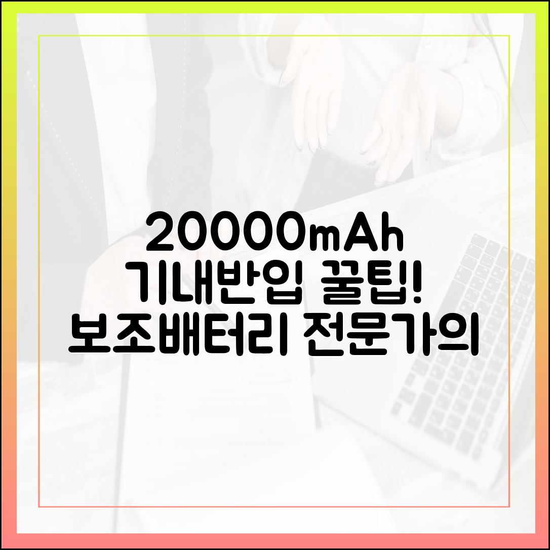 보조배터리 전문가가 알려주는 20000mAh 기내 반입 꿀팁