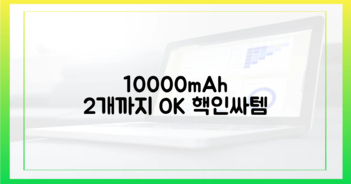 10000mAh, 2개까지 가능