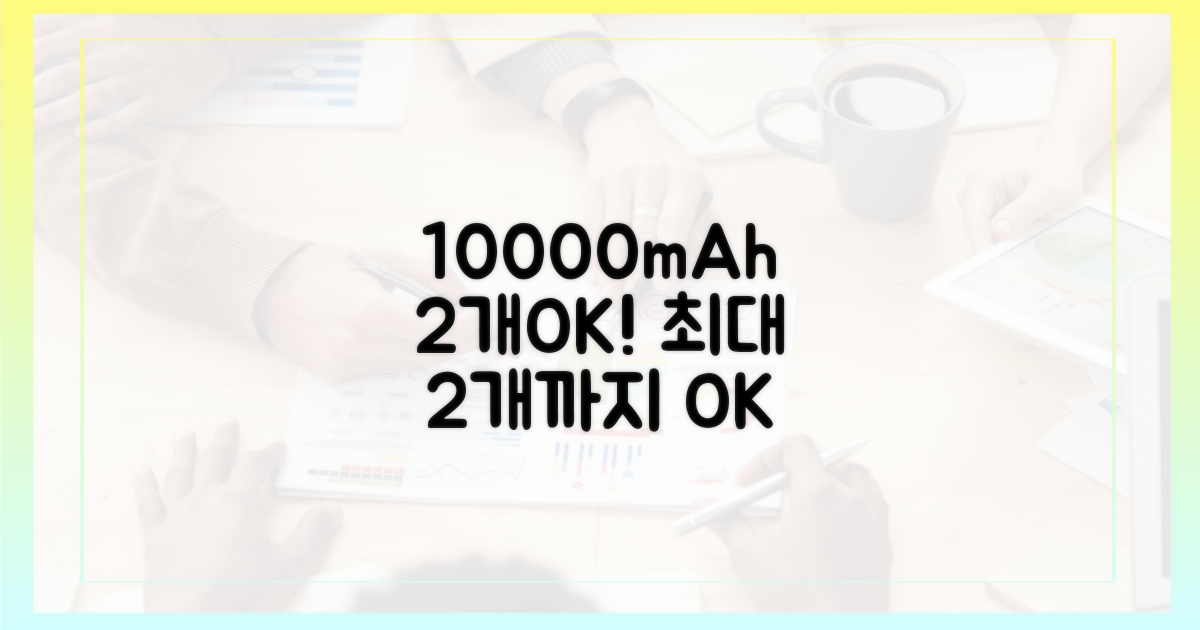 10000mAh, 2개까지 OK