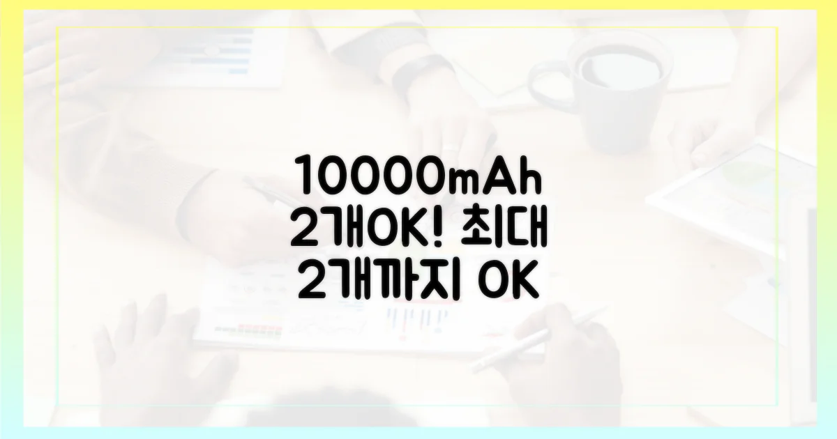 10000mAh, 2개까지 OK