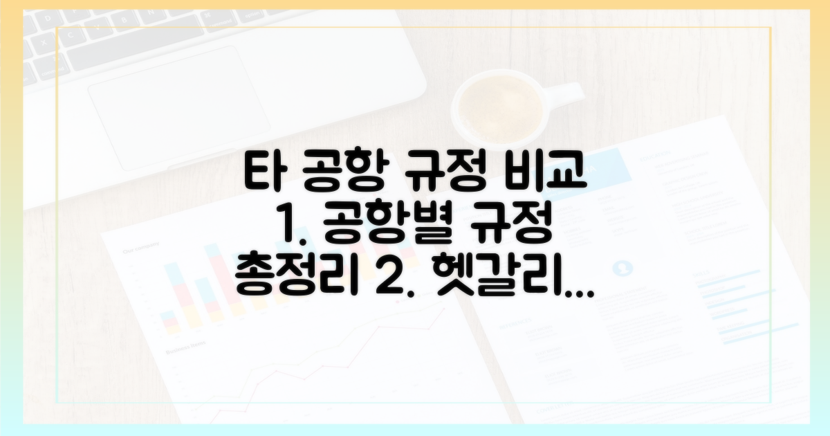 타 공항 규정 비교