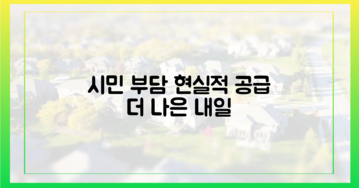 시민 부담 완화, 현실적 공급