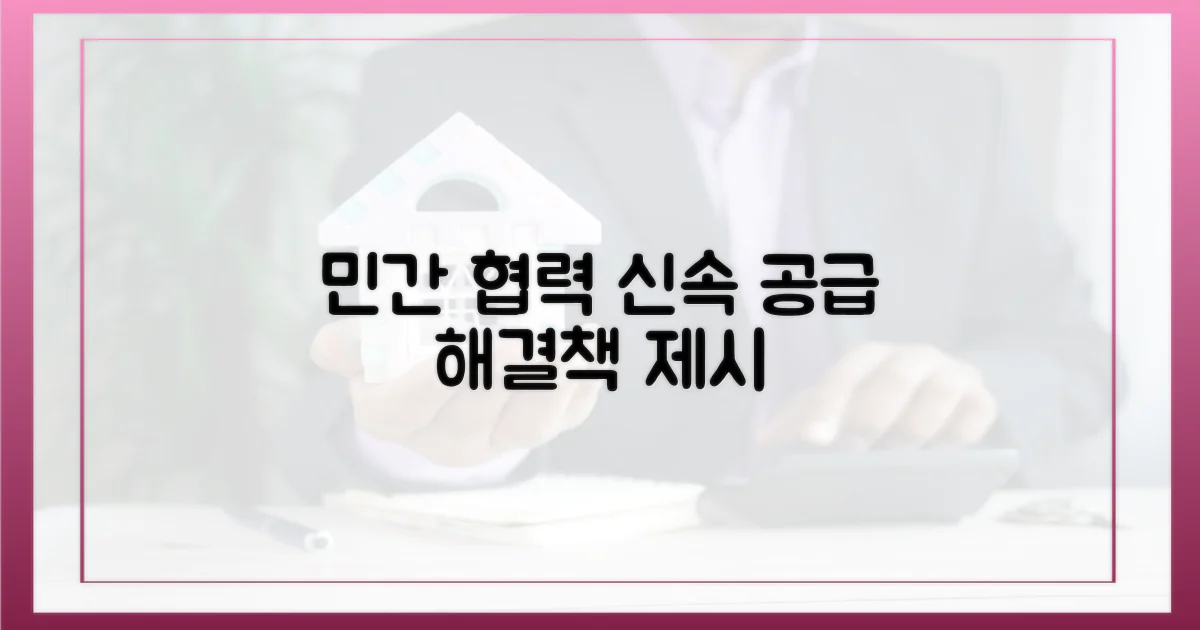 민간 참여, 신속 공급 해법