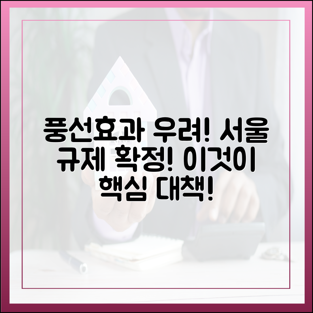풍선효과 우려, 서울 규제 불가피! 놀라운 대책 배경은?
