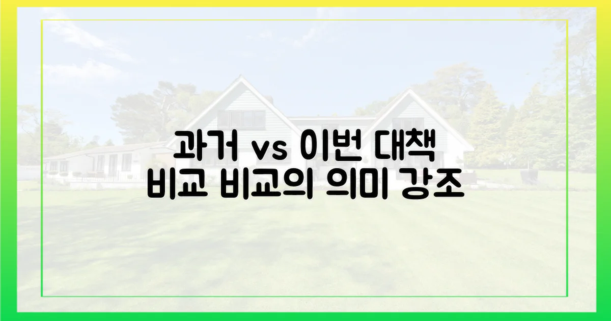과거 사례 vs 이번 대책