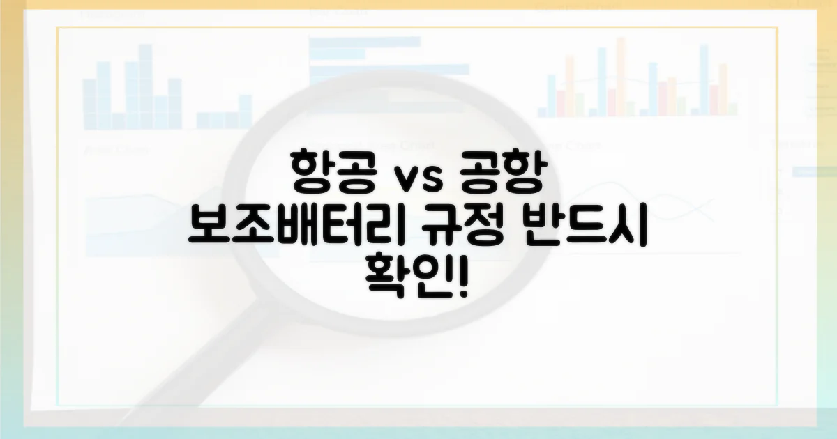항공사 vs 공항: 보조배터리 규정 알아보기