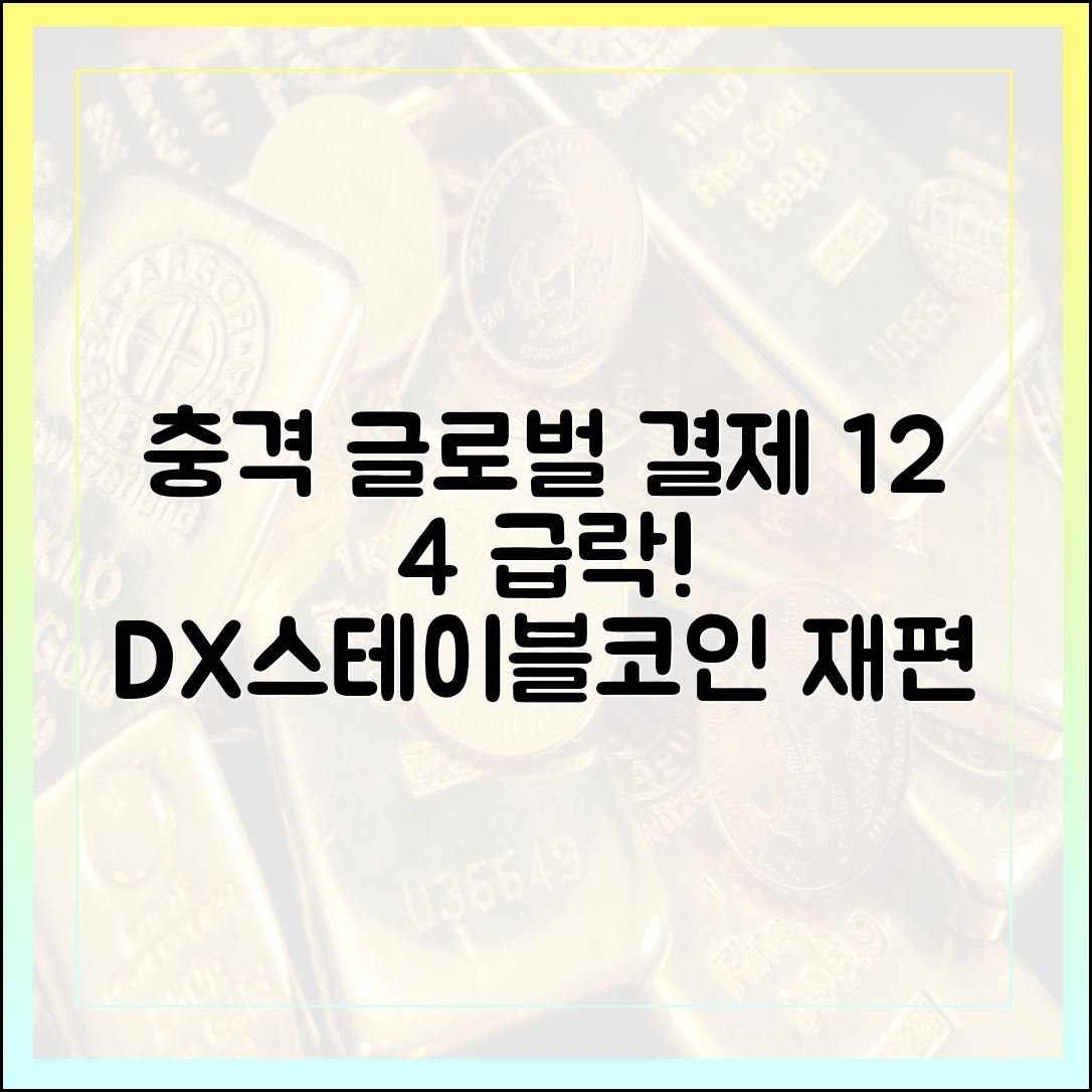 충격! 글로벌 결제 시장 12%→4% 급락, DX·스테이블코인 재편