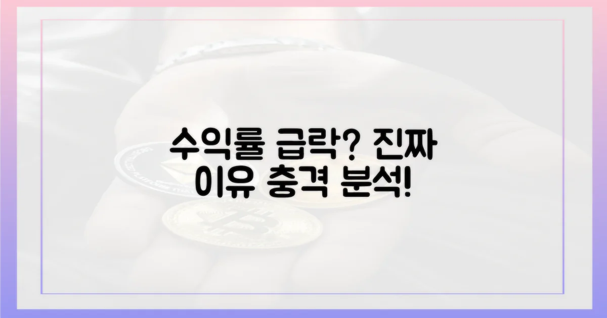 왜 수익률이 급락했을까?