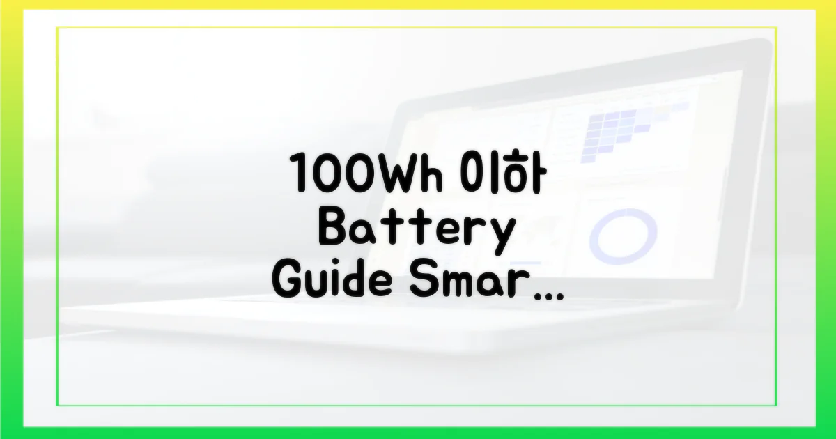 100Wh 이하 용량 기준