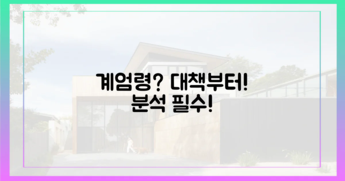 계엄령? 대책 분석부터 하세요!