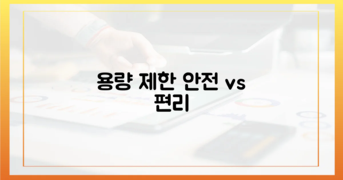 용량 제한, 안전 vs 편리